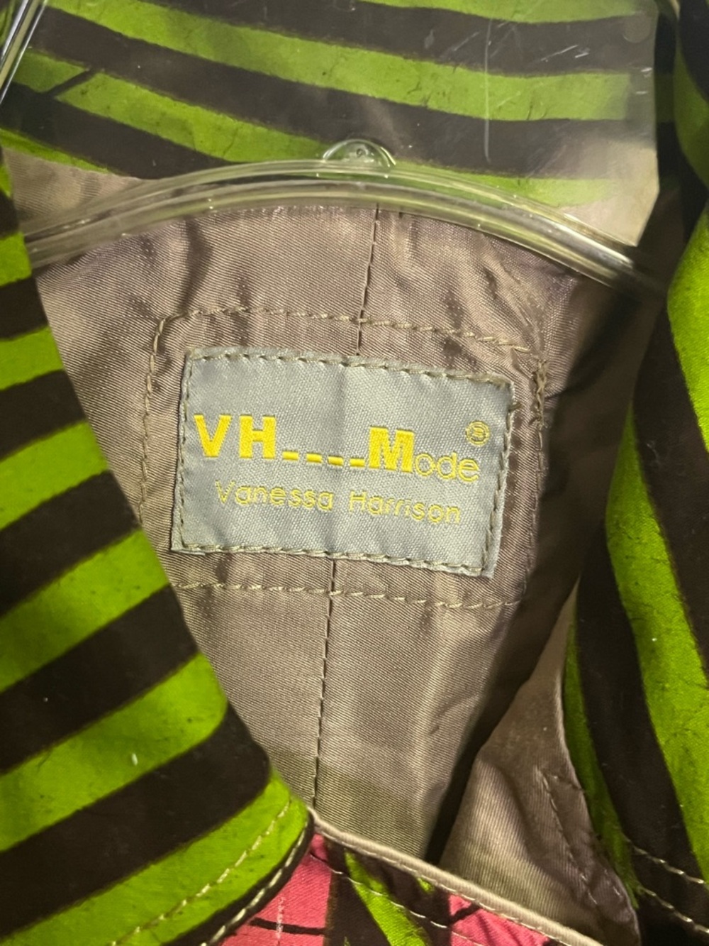VH___Mode Vanessa Harrison Artsy Chic Moto Jacket Gold Zip Buttons M-L see below - Picture 6 of 14